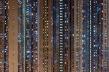 A Towering Glow I - Stacked Hong Kong